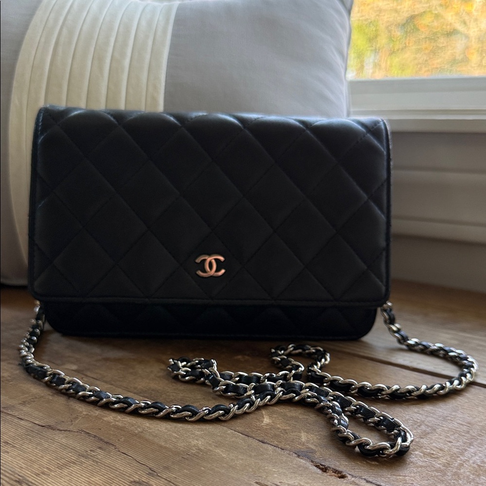 Chanel Wallet on Chain Black Lambskin w/ Silver 2010-2011